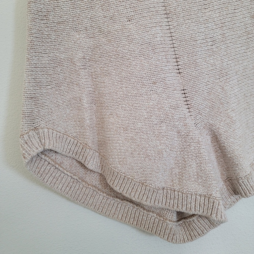 Free People FP Beach Knit Shorts Medium Oversized Oatmeal Beige Cotton Resort - Picture 4 of 9